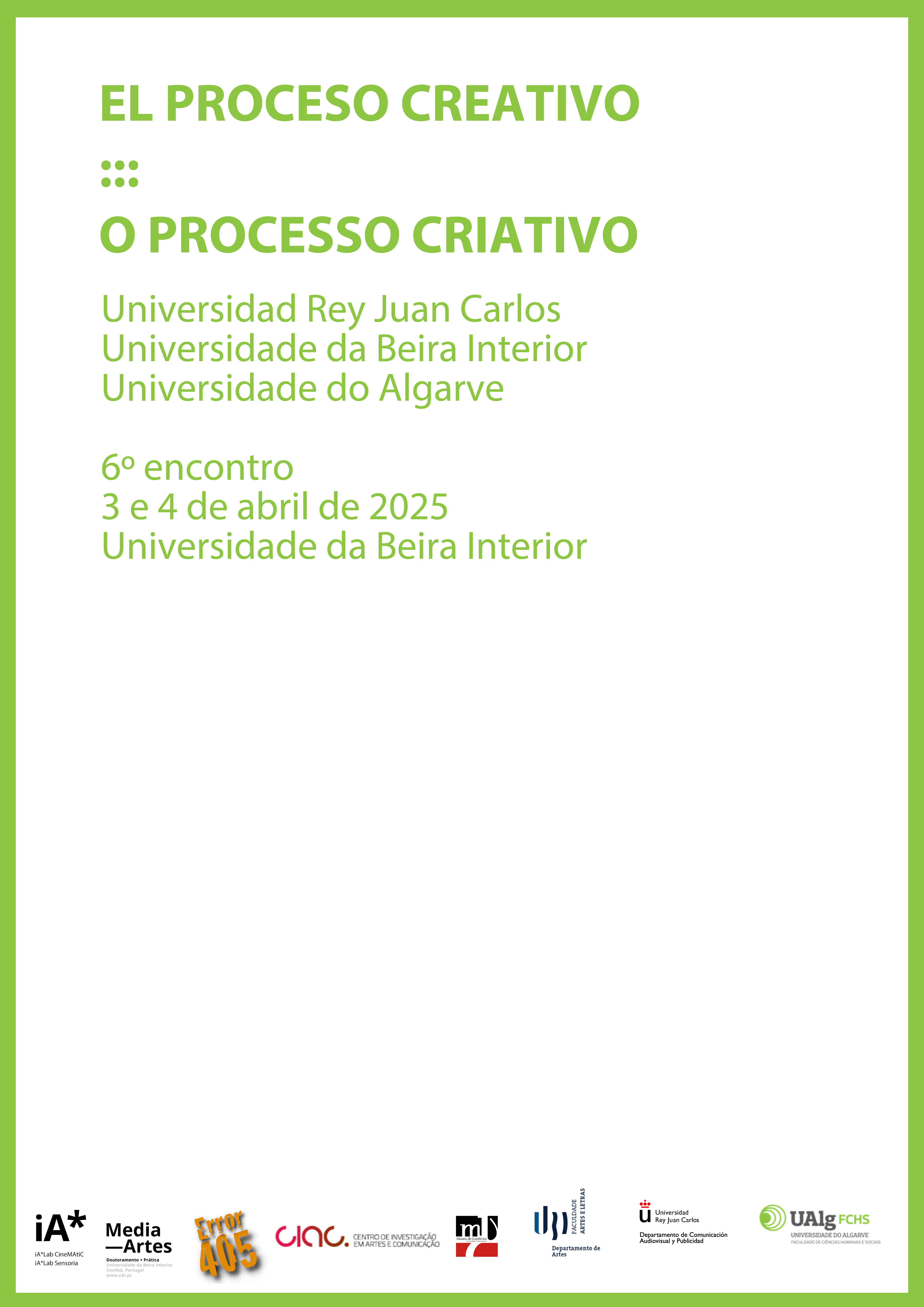 6º encontro “O processo criativo”